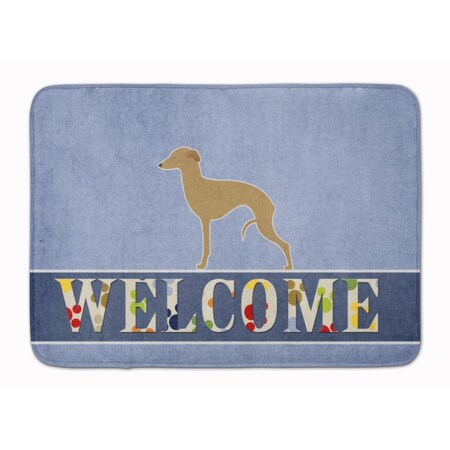 Carolines Treasures Italian Greyhound Welcome Machine Washable Memory Foam Mat BB5518RUG